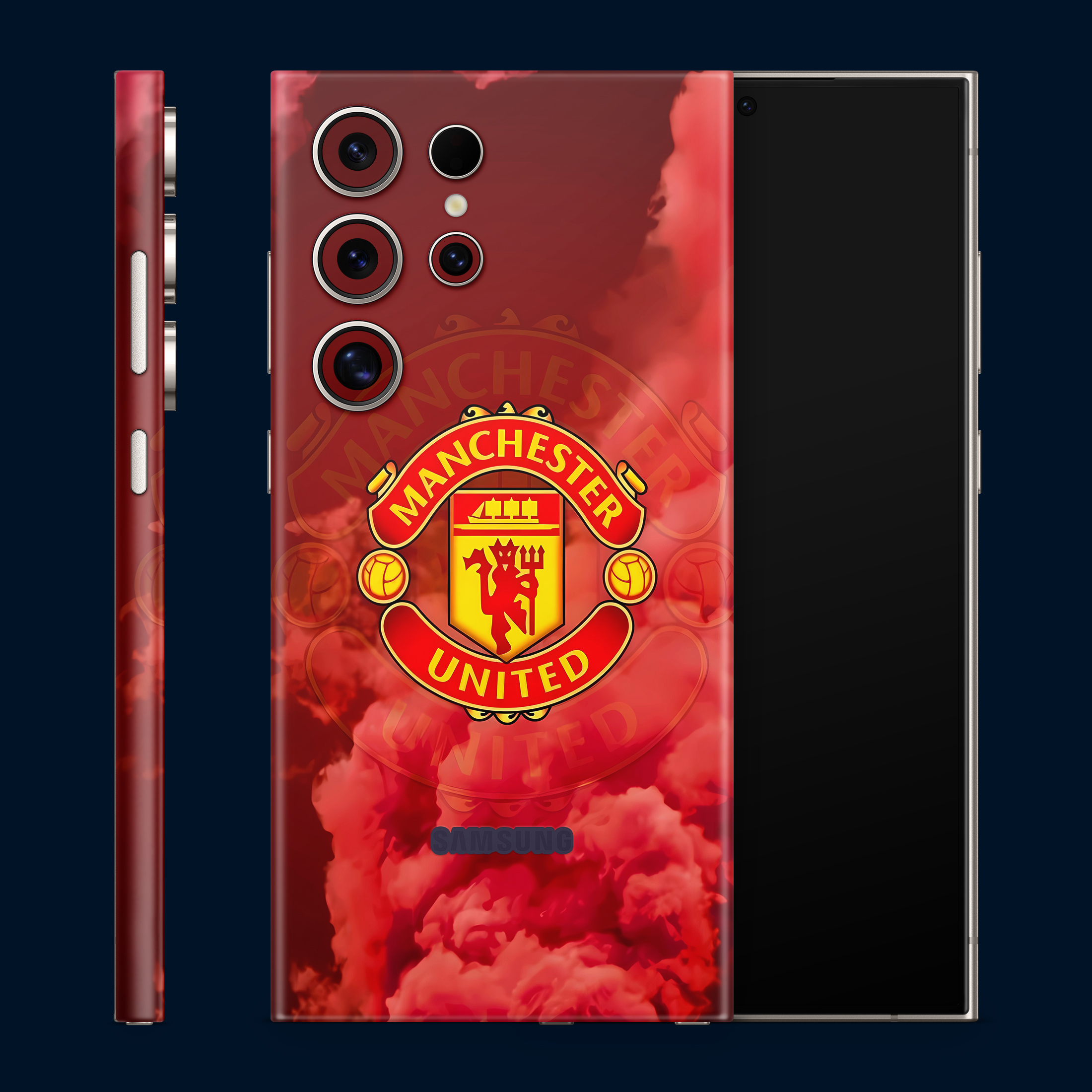 Galaxy S24 Ultra Full Wrap Vinyl Skin Mockup Template Front bac