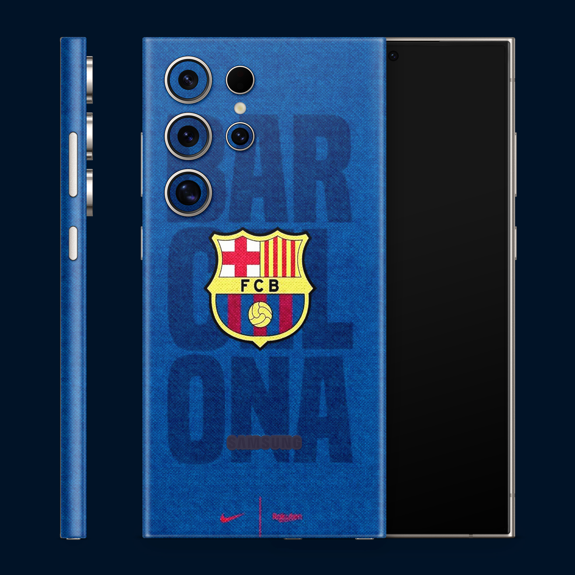 Galaxy S24 Ultra Full Wrap Vinyl Skin Mockup Template Front bac