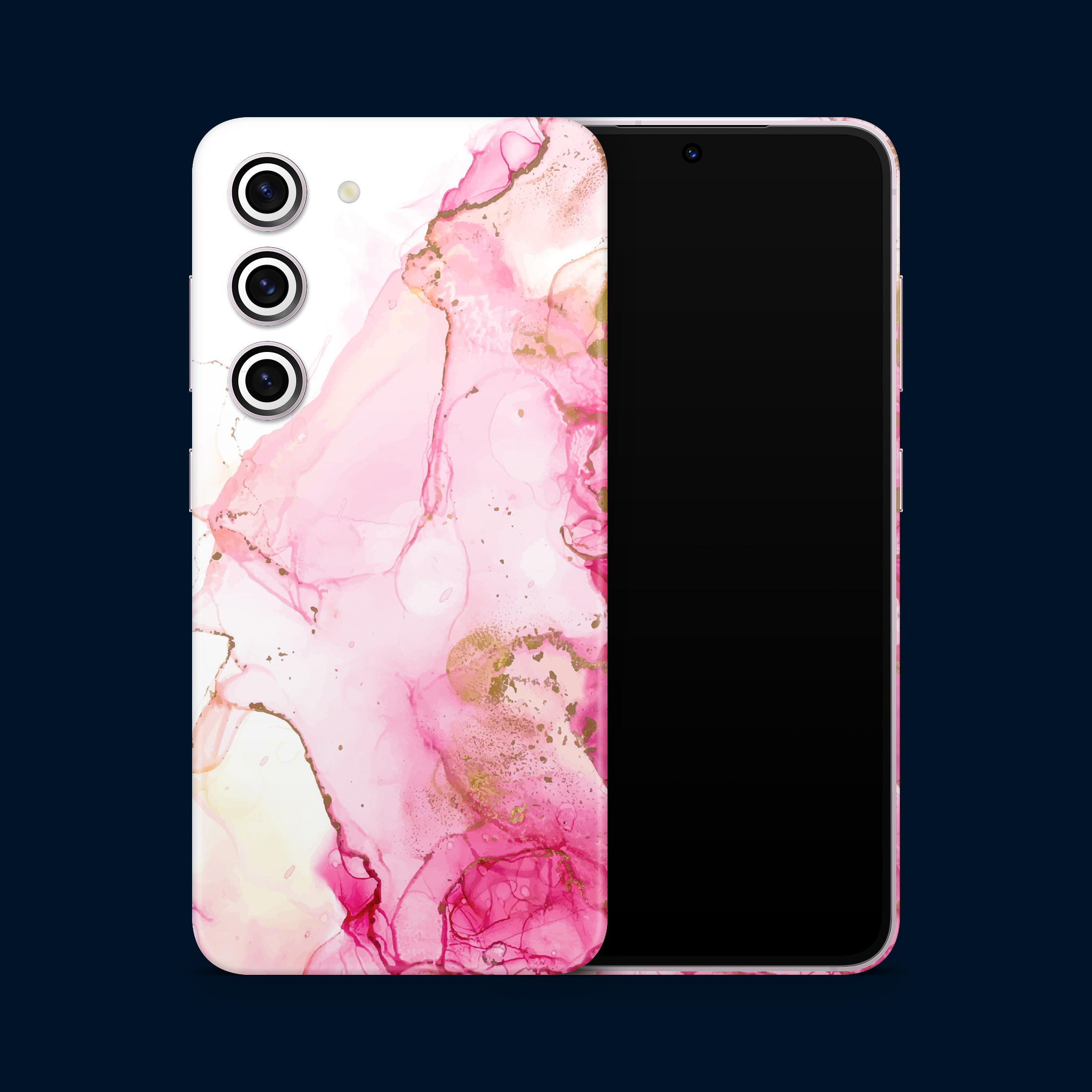 Galaxy S23 Full Wrap Vinyl Skin Design Mockup Template Front Bac